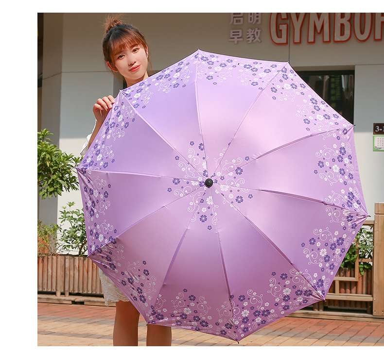 日傘 花柄デザイン 晴雨兼用折りたたみ傘