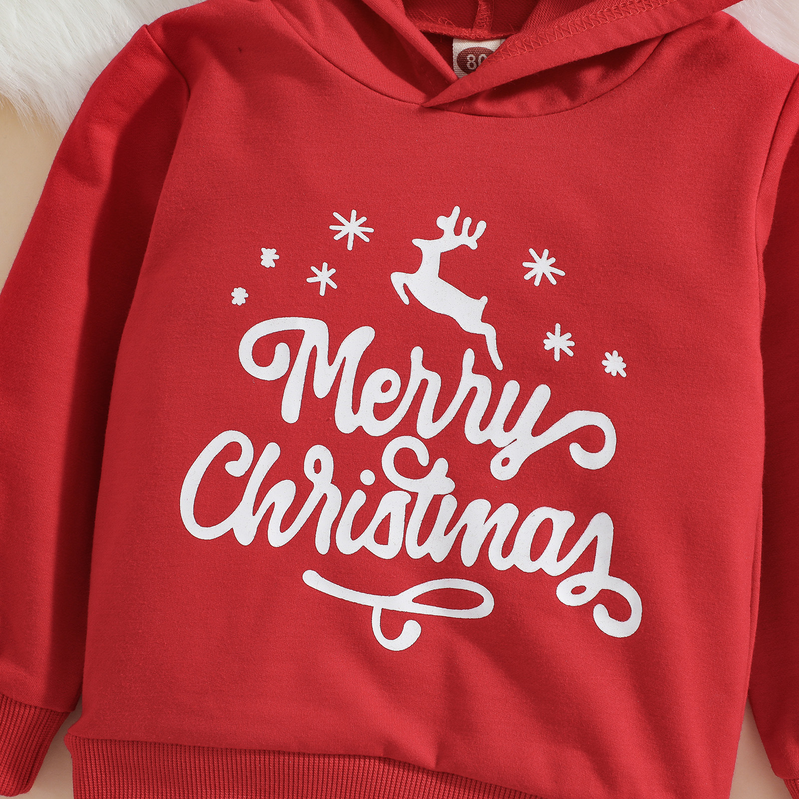 赤コーデ クリスマスあったかパーカー上下セット