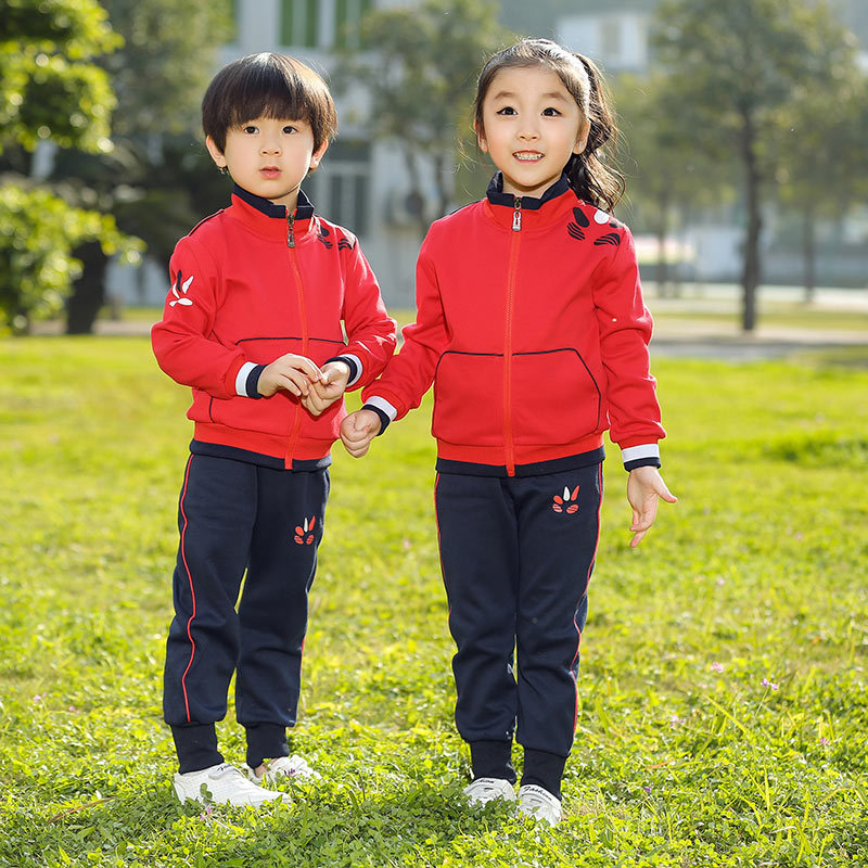 赤コーデ 子ども用 スポーティ ジャージ 上下セット