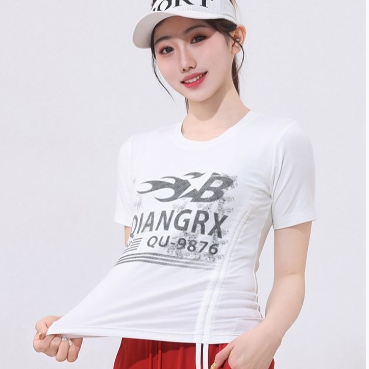 ダンス衣装 クールグラフィック半袖ダンストップス