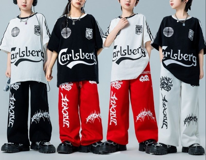 ヒップホップキッズダンス衣装上下セットアップ