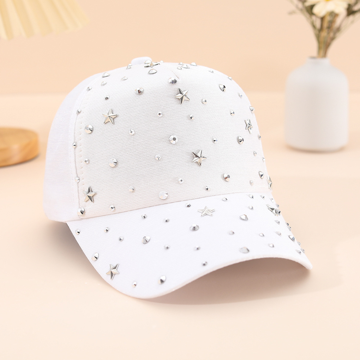 ダンス衣装 星型スタッズ装飾キャップ帽子