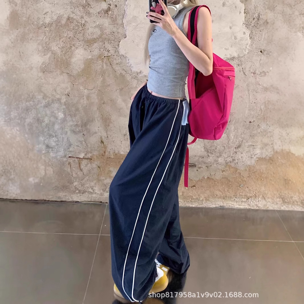 ダンス衣装 サイドライン入りワイドシルエットダンスパンツ