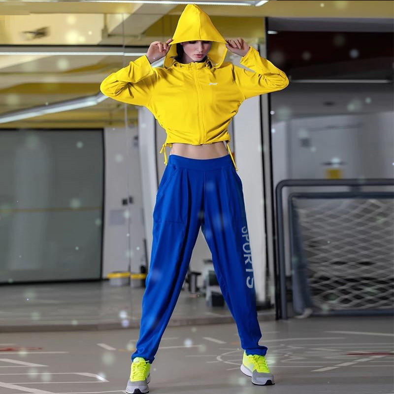 ダンス衣装 ロゴ入りジップアップジャケットパンツセットアップ