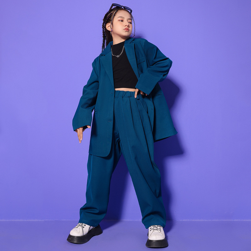 キッズダンス衣装 キッズ テーラードジャケット ワイドパンツ セットアップ