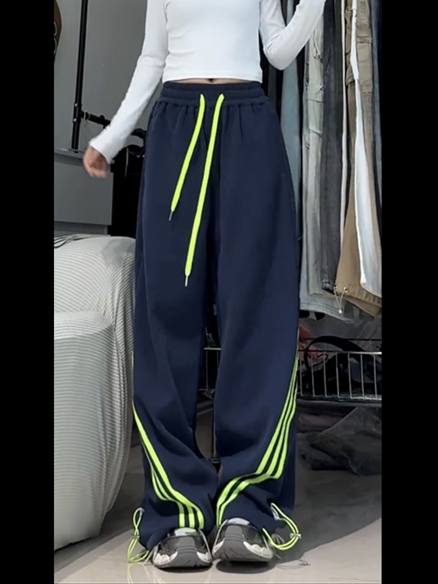 ダンス衣装 サイドライン入りワイドトラックパンツ