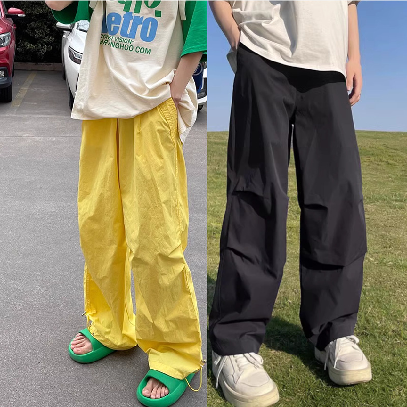 キッズダンス衣装ワイドシルエット裾絞りパンツ