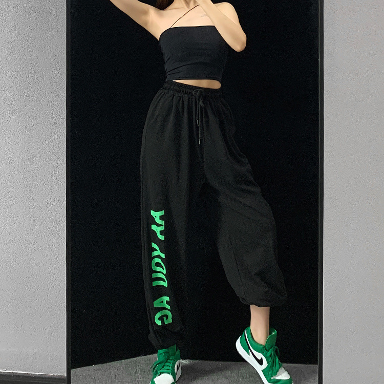 ダンス衣装 サイドロゴ入りゆったりシルエットダンスパンツ