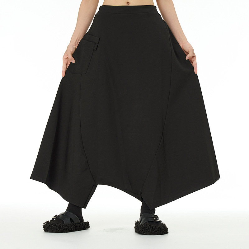 ダンス衣装 変形アシンメトリーワイドサルエルパンツ