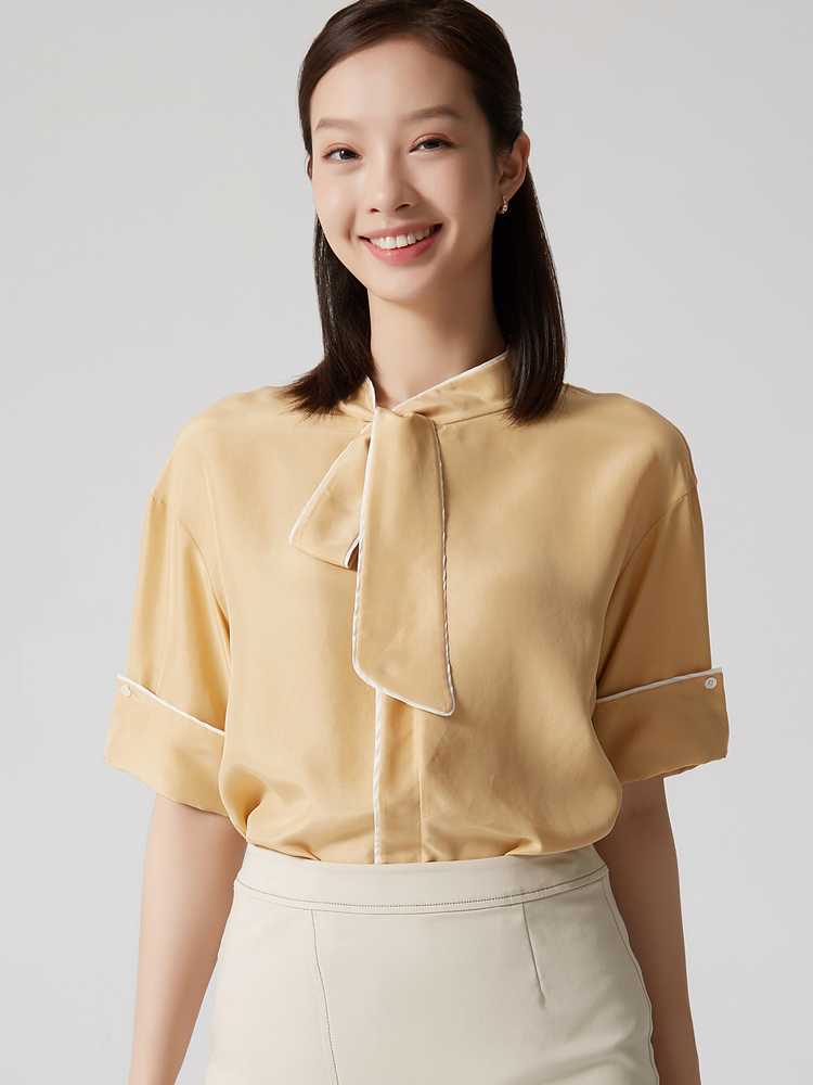 七分袖のボウタイブラウスで叶える上品な着回しスタイルおすすめ5選