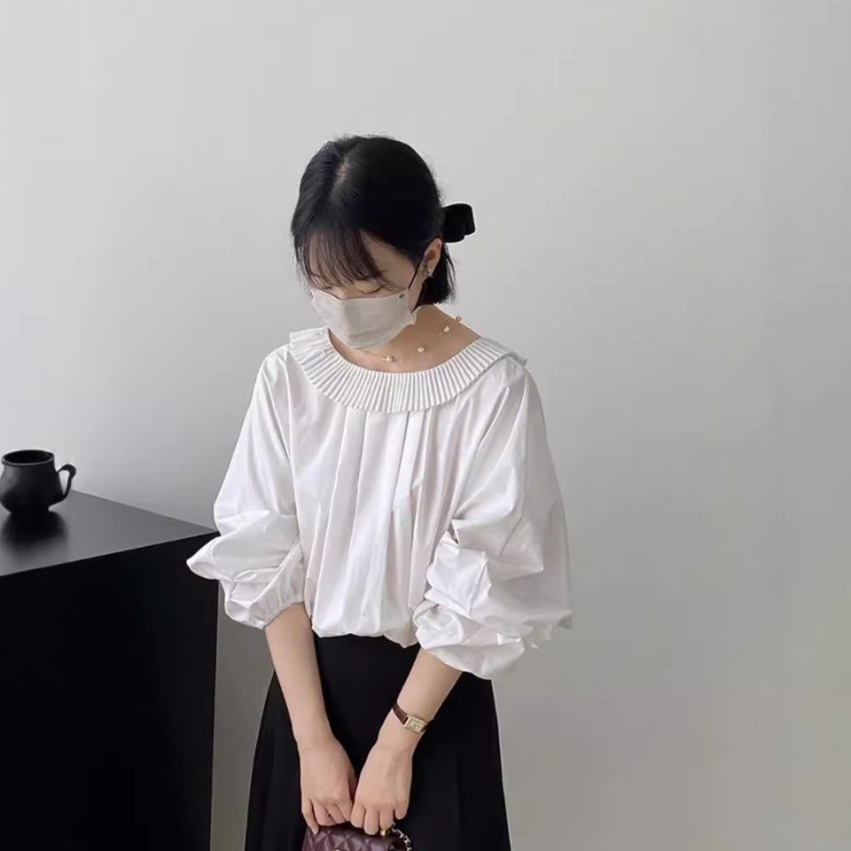 リボンブラウス バックリボン 優美プリーツ背中リボンブラウス