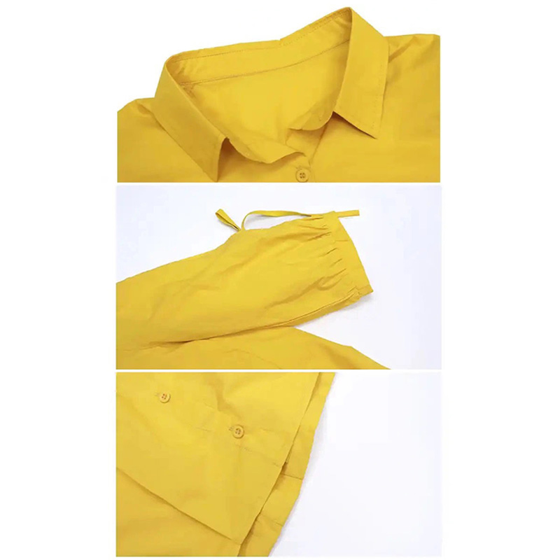 袖リボンブラウス 白 襟付き 七分袖 きれいめ 通勤