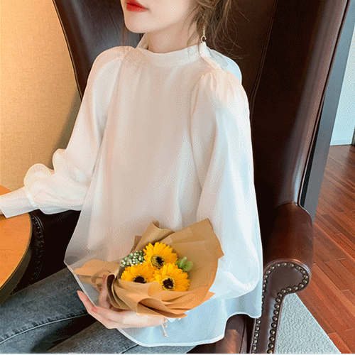 リボンブラウス 2025春夏新作 背面リボン シフォンブラウス 長袖 韓国風