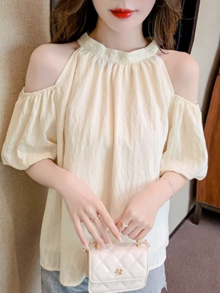 リボンブラウス バックリボン 優美な後ろ姿 肩あきバックリボンブラウス