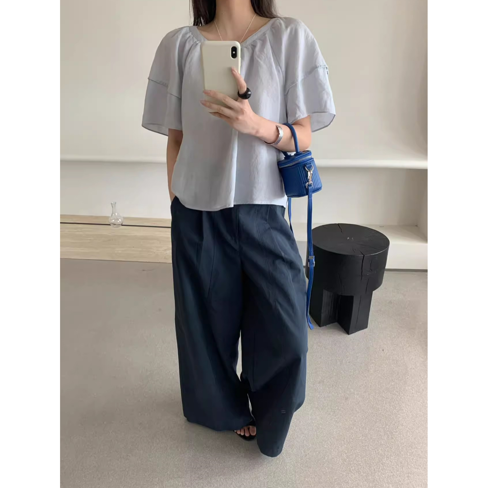 リボンブラウス バックリボン 優美な後ろ姿 二重リボンブラウス