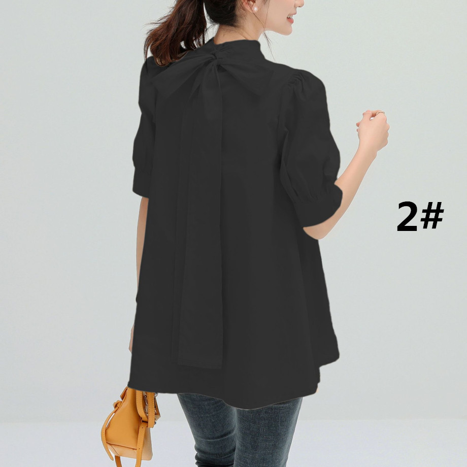 リボンブラウス 前後二通りリボンタイブラウス レディース きれいめ