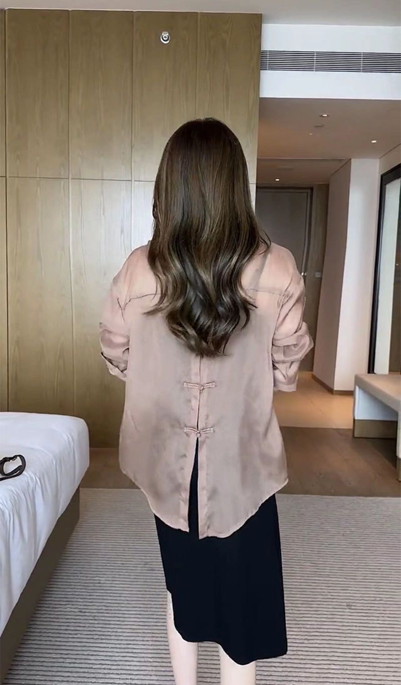 リボンブラウス バックリボン 優美シルエット バックリボンブラウス