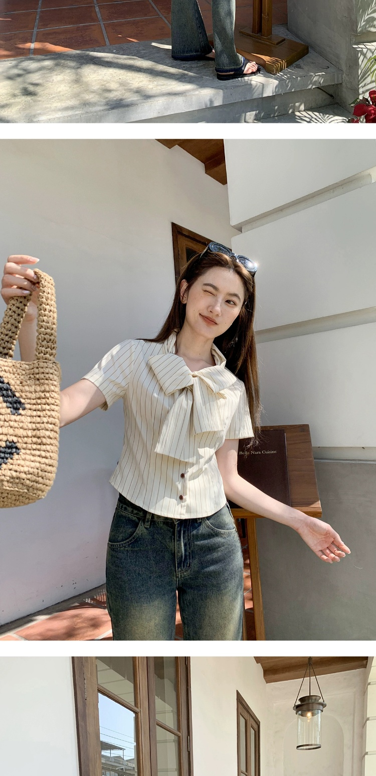 リボンブラウス ビックリボン 優美な襟元 ビッグリボンブラウス