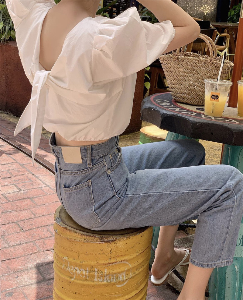 新作夏コレクション気質カジュアルリボンブラウス