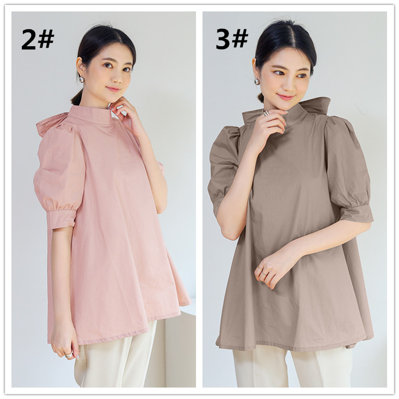 二〇二五年新作ゆるシルエットリボンブラウス半袖