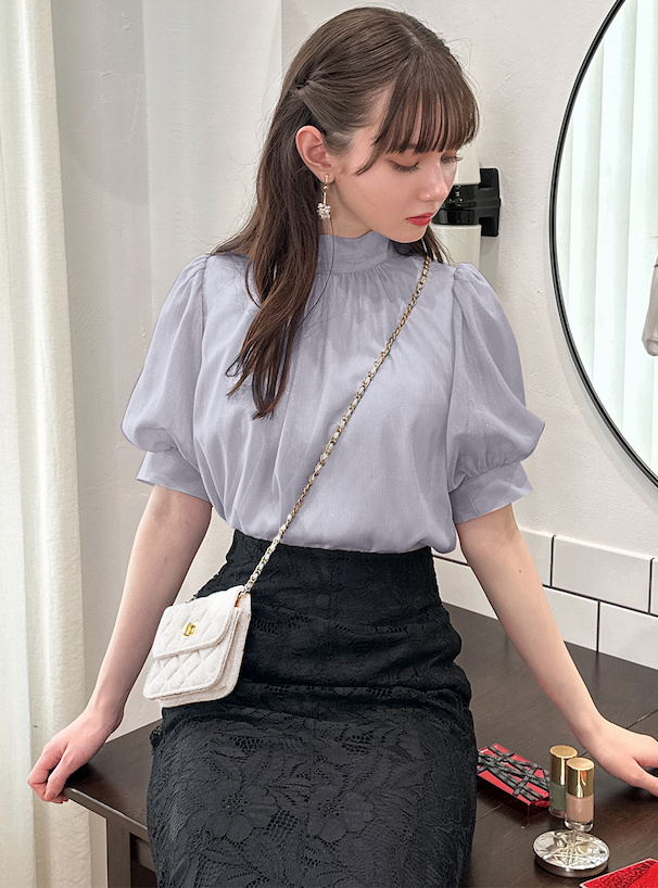 リボンブラウス バックリボン 優美後ろ姿リボンブラウス