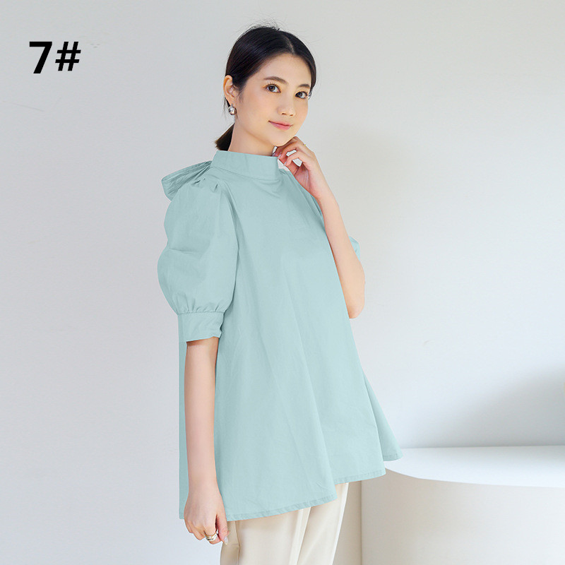 二〇二五年新作ゆるシルエットリボンブラウス半袖