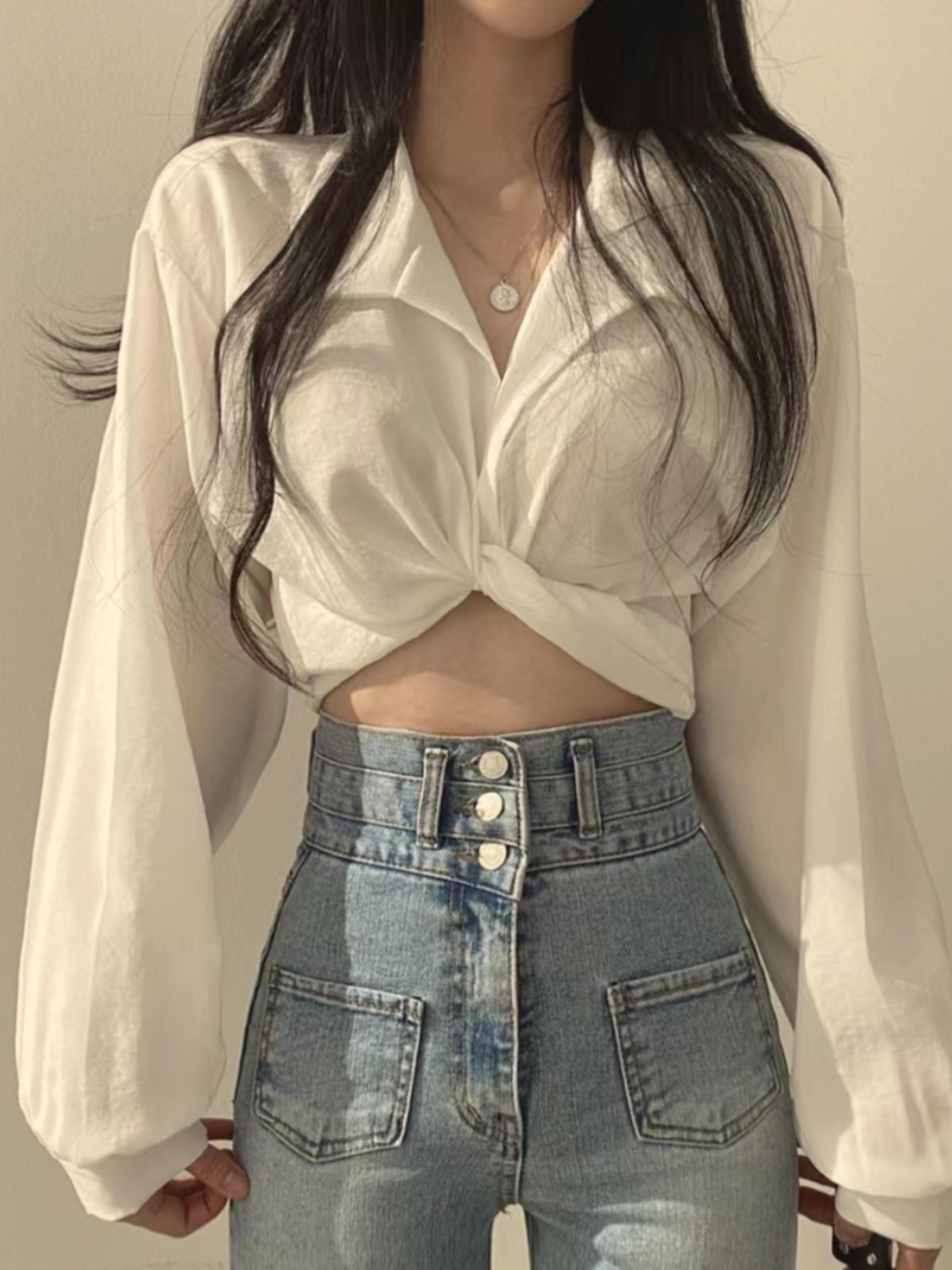 リボンブラウス バックリボン 優美後姿リボンブラウス