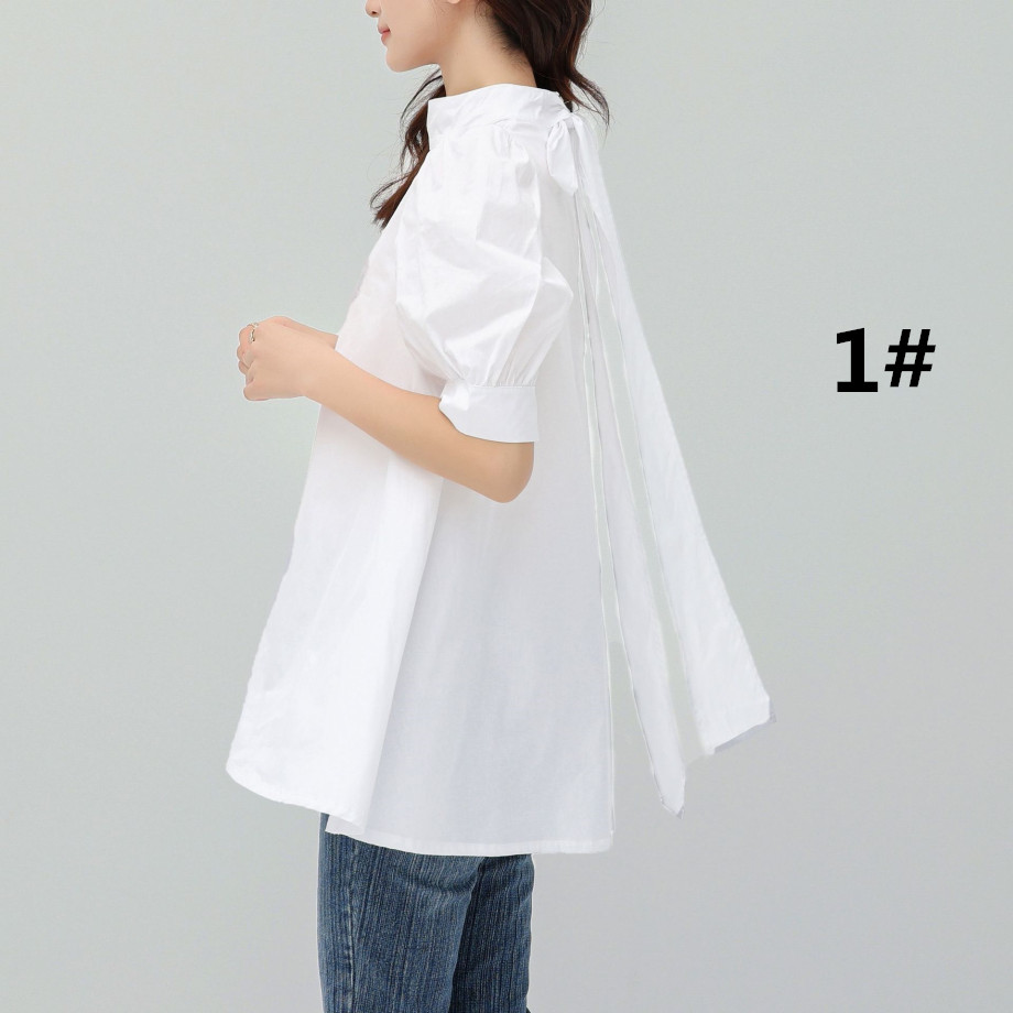 リボンブラウス 前後二通りリボンタイブラウス レディース きれいめ