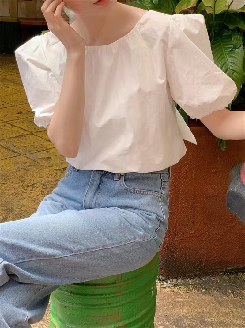 新作夏コレクション気質カジュアルリボンブラウス