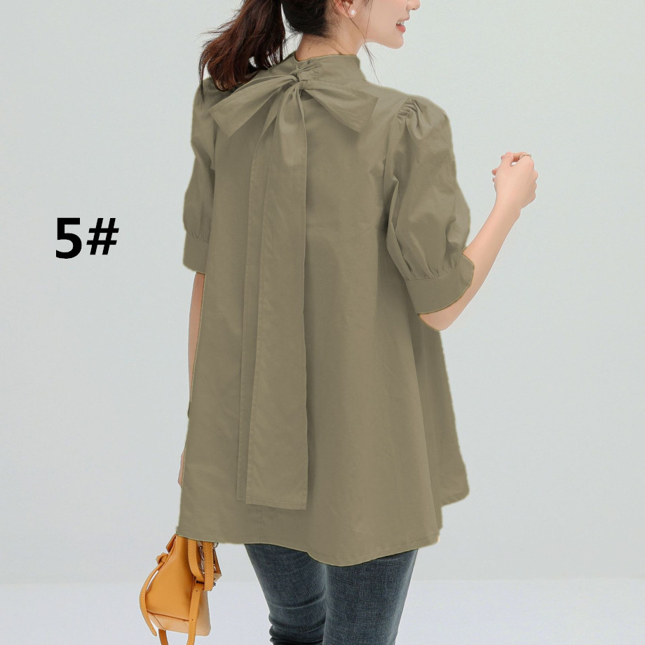 リボンブラウス 前後二通りリボンタイブラウス レディース きれいめ