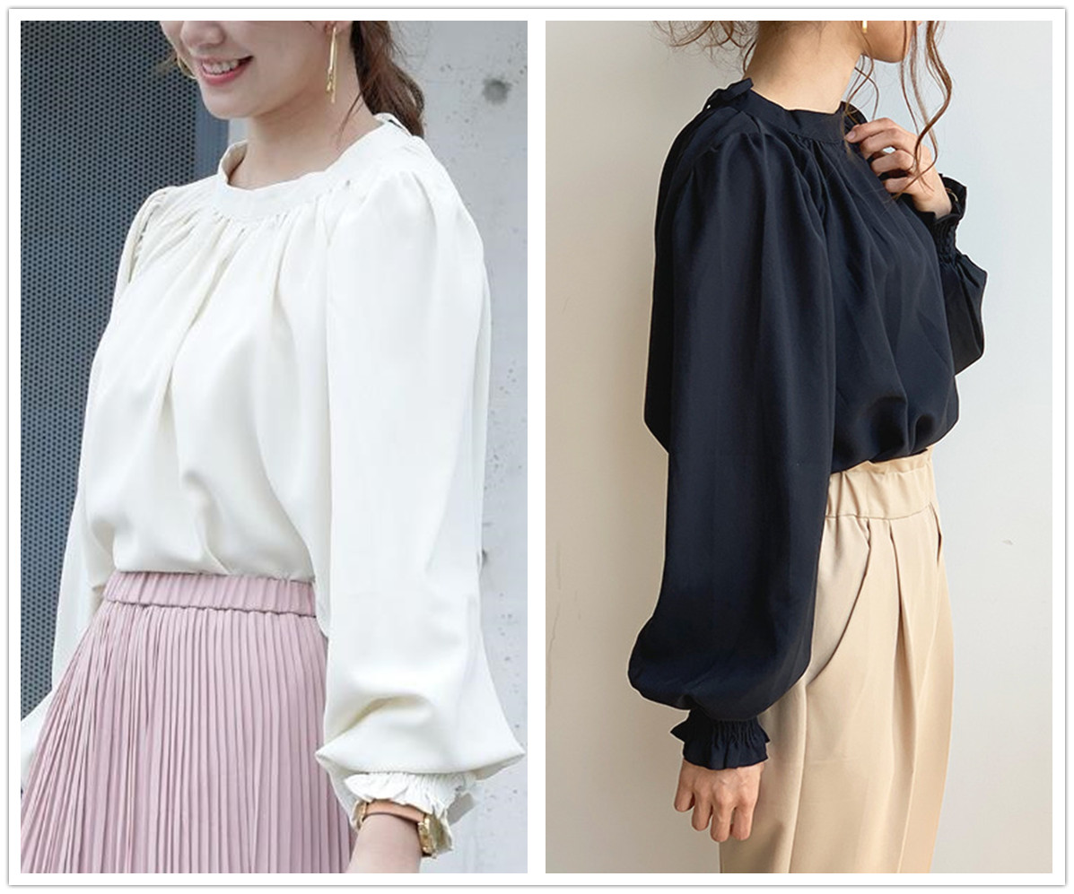リボンブラウス 袖リボンシフォンブラウス入学式通勤レディース