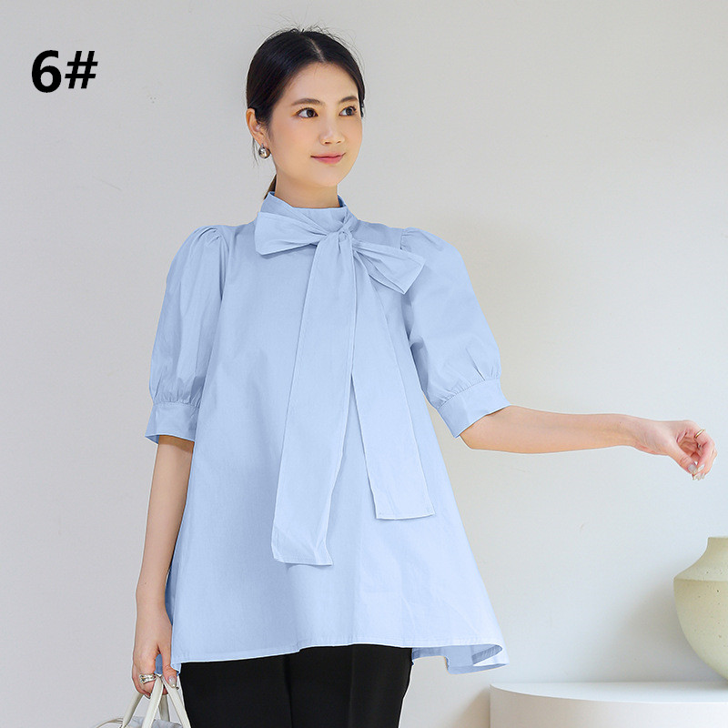 二〇二五年新作ゆるシルエットリボンブラウス半袖
