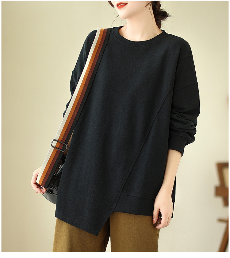 レディース ルームウェア レディース 無地 長袖 プルオーバー ルームウェア トップス