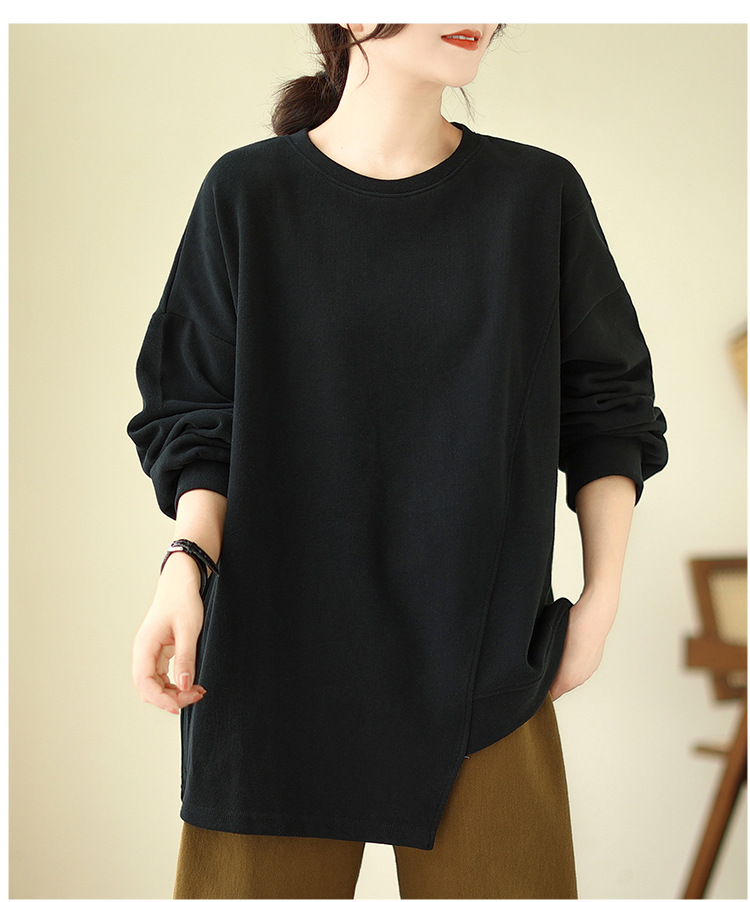 レディース ルームウェア レディース 無地 長袖 プルオーバー ルームウェア トップス