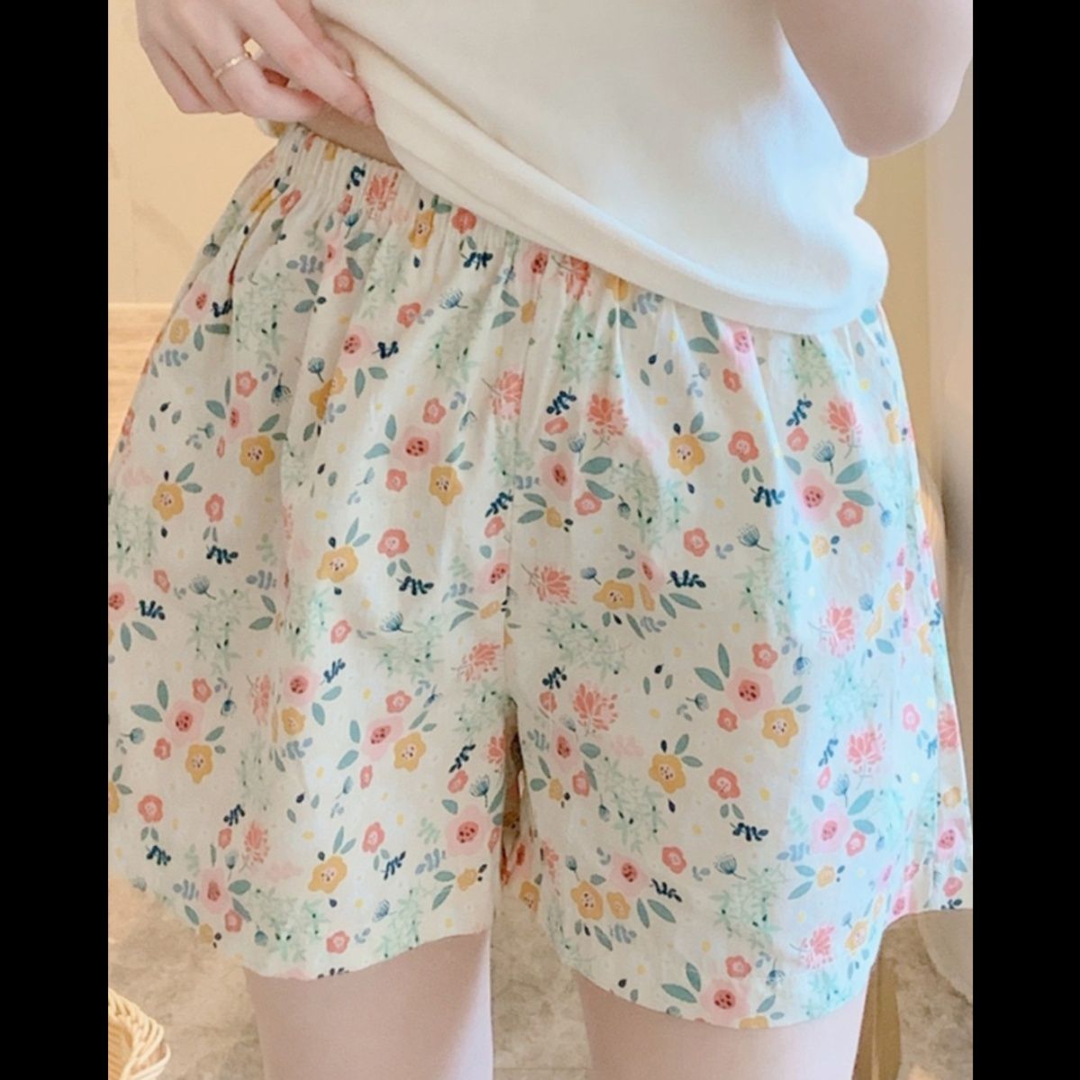 レディース ルームウェア 花園おやすみショートパンツ