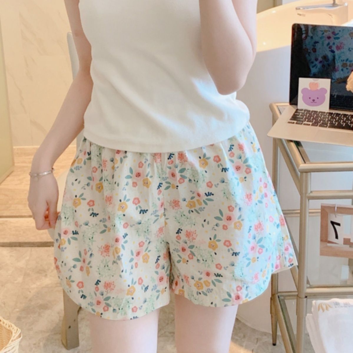 レディース ルームウェア 花園おやすみショートパンツ