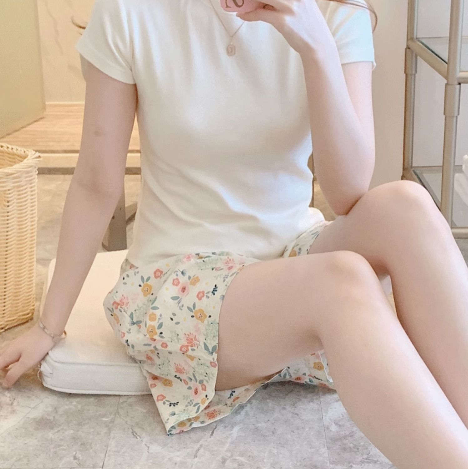 レディース ルームウェア 花園おやすみショートパンツ