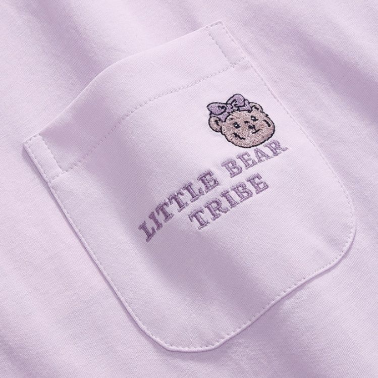 レディース ルームウェア くまさん刺繍入りルームウェア