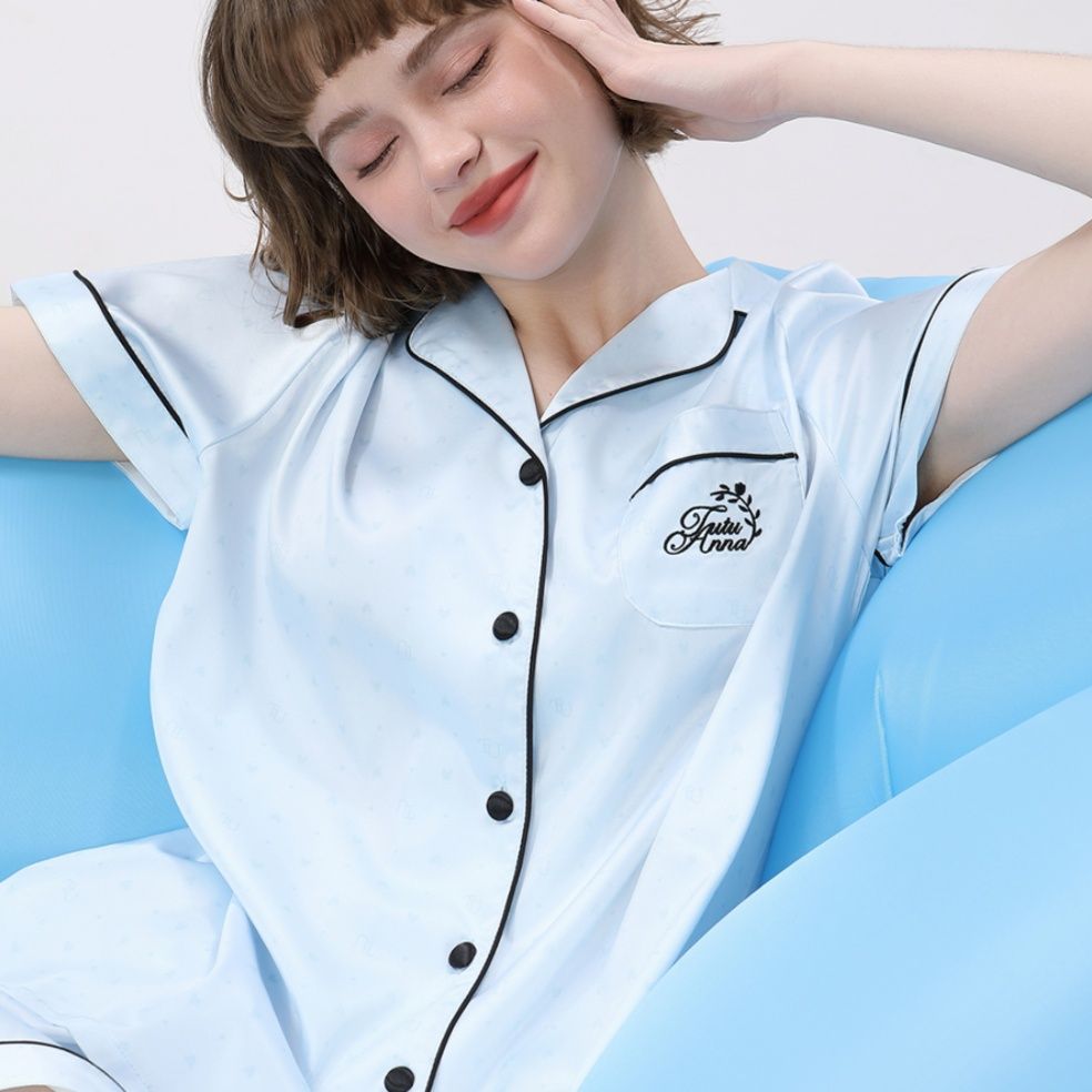 レディース ルームウェア 優美な眠りのパジャマシャツ