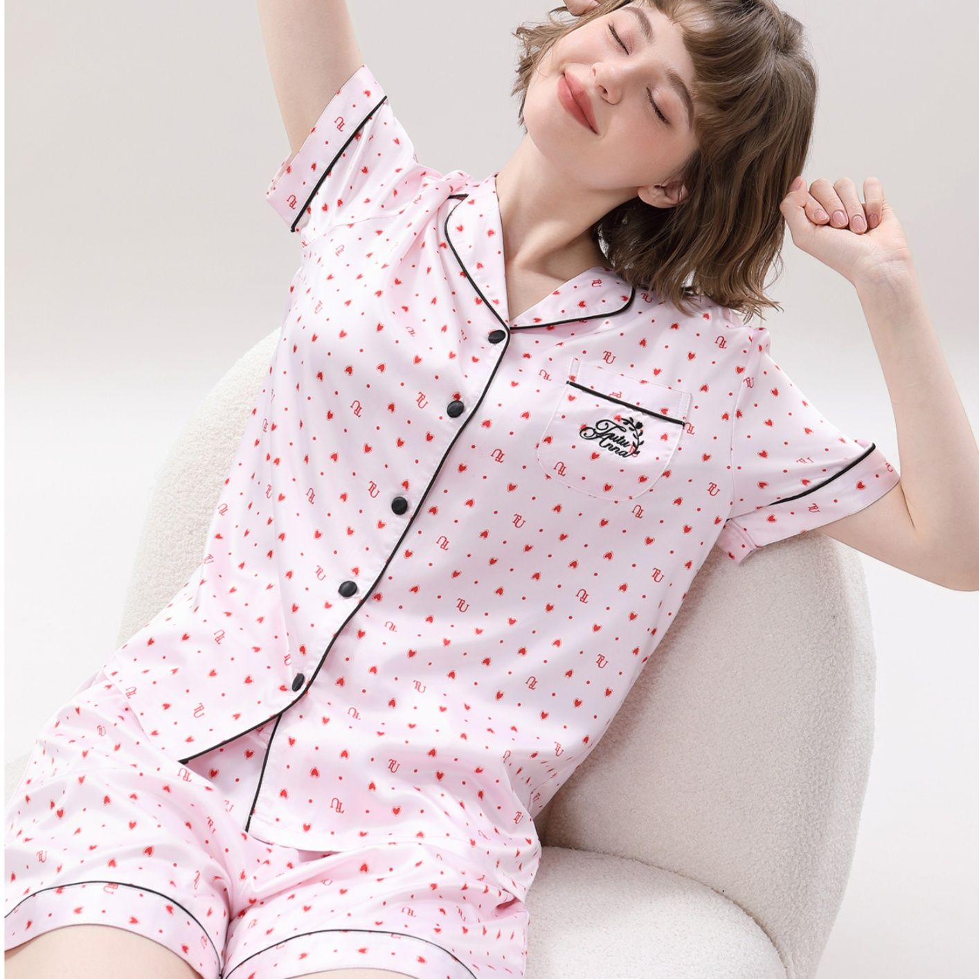 レディース ルームウェア 優美な眠りのパジャマシャツ