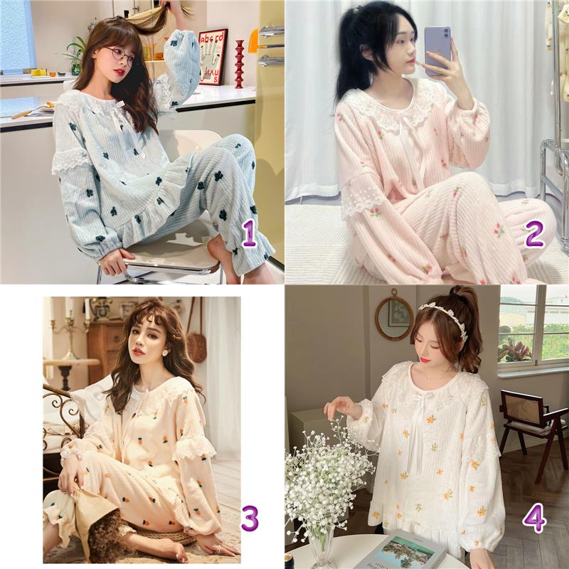 レディース ルームウェア 可愛いフルーツ柄長袖パジャマセット