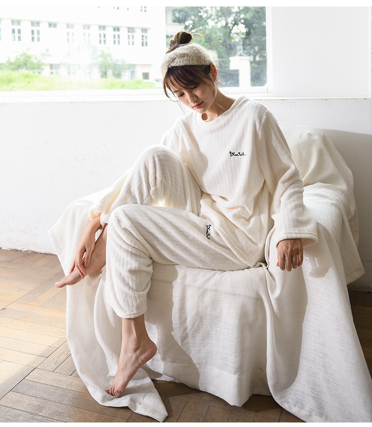 レディース ルームウェア ふわもこ起毛パジャマ上下セット長袖レディースルームウェア