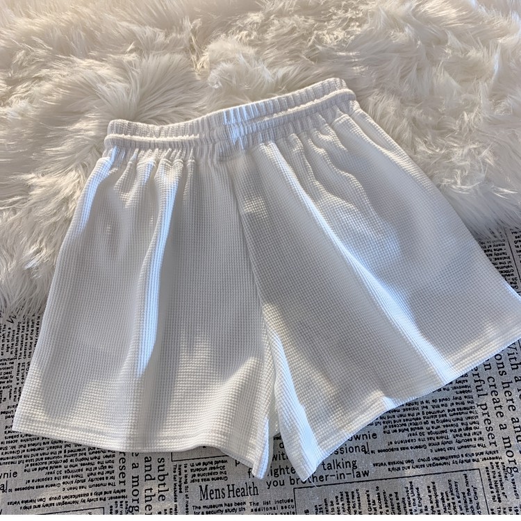 レディース ルームウェア ワッフル素材なめらかショートパンツ