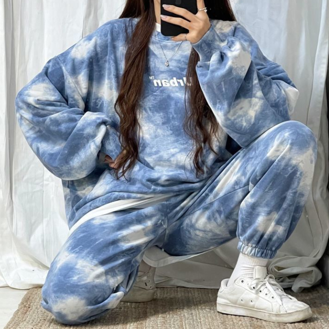 レディース ルームウェア レディース タイダイ柄 上下セット ゆったり部屋着