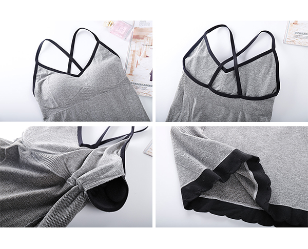 レディース ルームウェア カップ付きキャミソール クロスバック ルームウェア