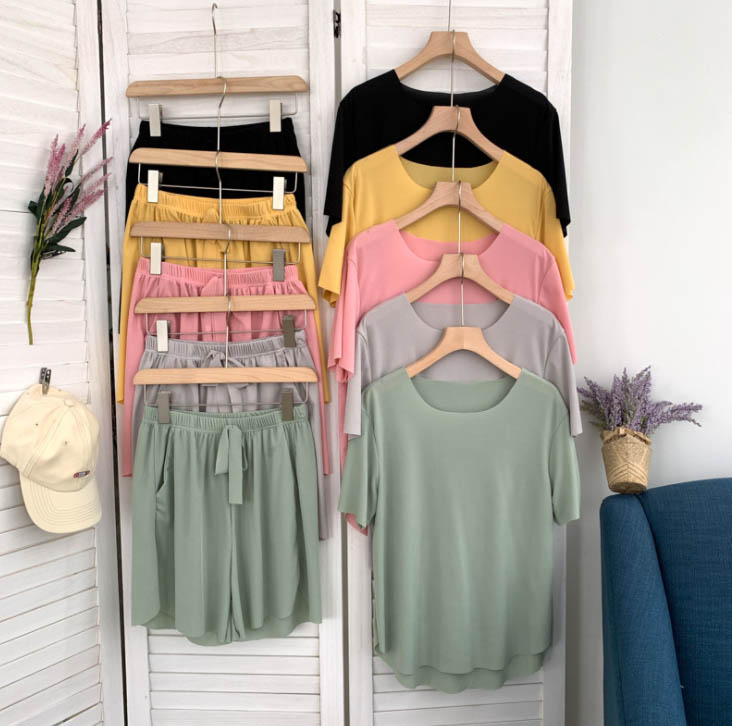 レディース ルームウェア 接触冷感半袖ルームウェア上下セット