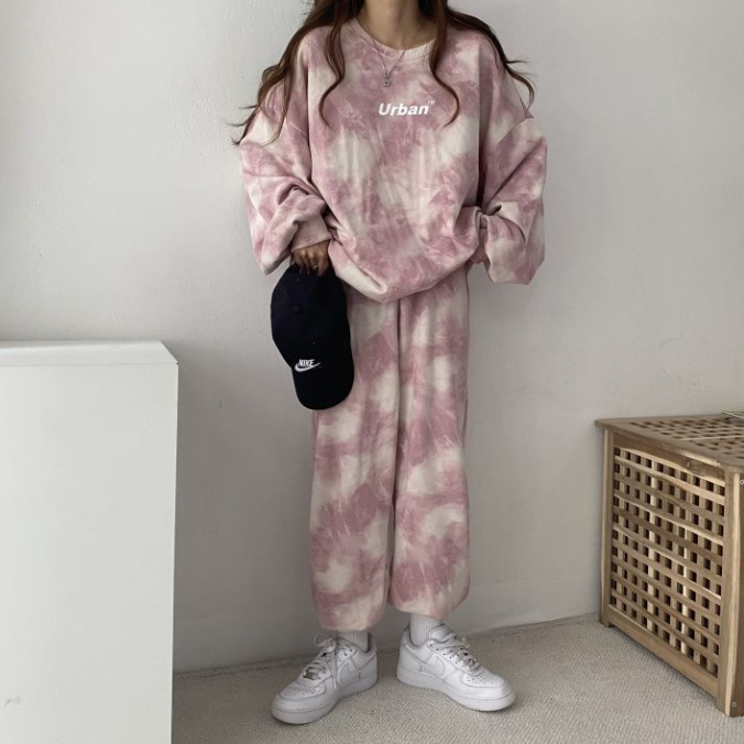 レディース ルームウェア レディース タイダイ柄 上下セット ゆったり部屋着