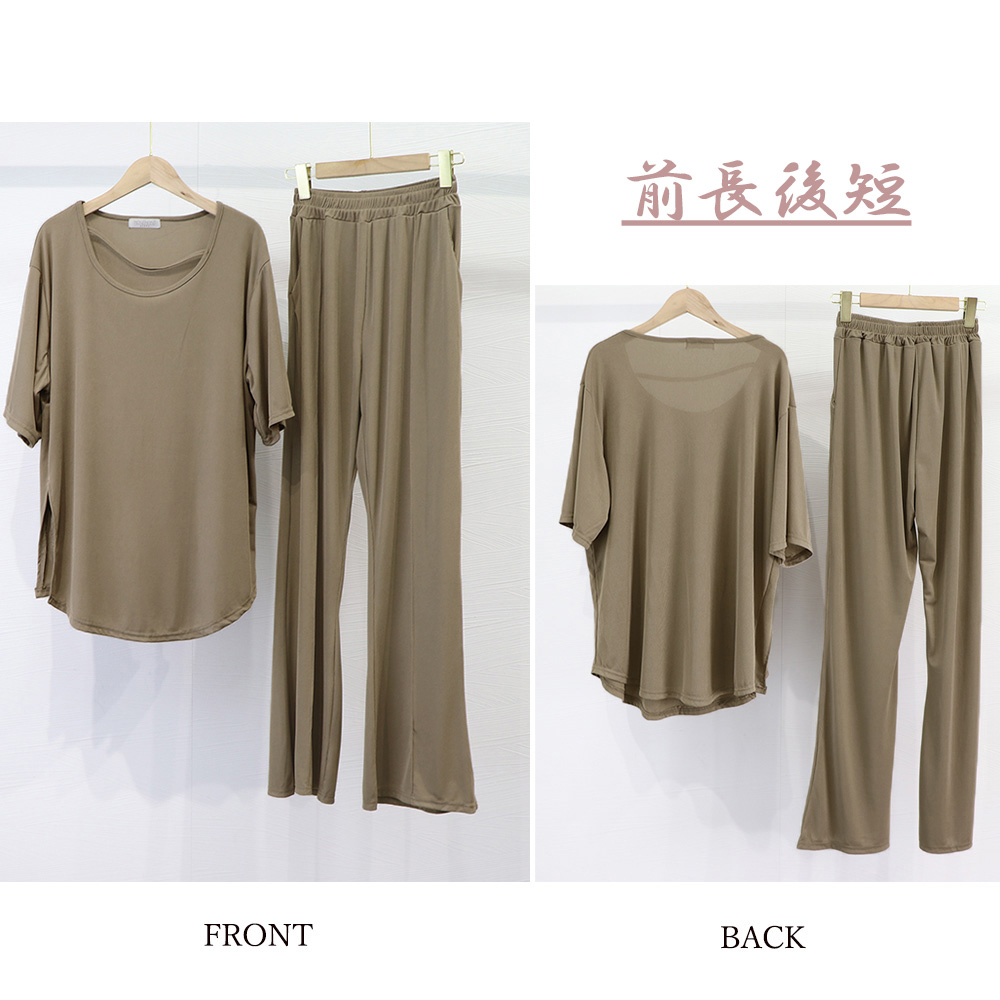 レディース ルームウェア ゆったり半袖セットアップ レディース 夏服体型カバー