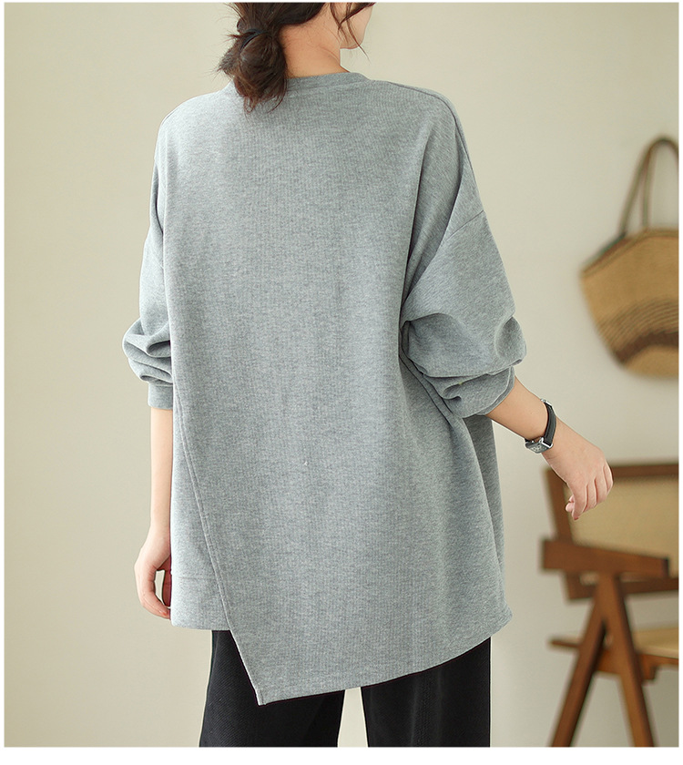 レディース ルームウェア レディース 無地 長袖 プルオーバー ルームウェア トップス