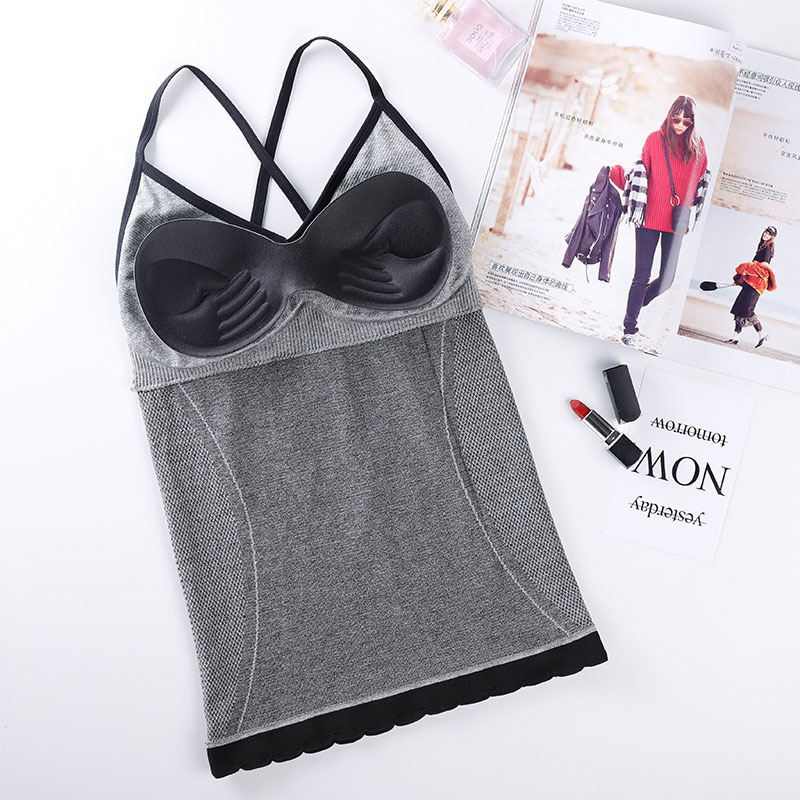 レディース ルームウェア カップ付きキャミソール クロスバック ルームウェア